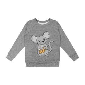 Bluza raglanowa MYSZKA SZARY MELANŻ - MOUSE GREY MELANGE / SWEATSHIRT