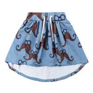 Spódnica midi WĄS NIEBIESKI - MUSTACHE BLUE / MIDI SKIRT