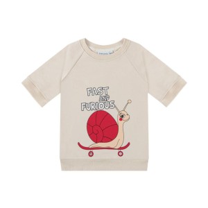 Bluza krótki rękaw ŚLIMAK ECRU - SNAIL ECRU / SHORT SLEEVE SWEATSHIRT