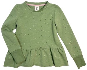 Bluzka 210-22 LONGSLEEVE GIRL / AURORA BOREALIS - OIL GREEN