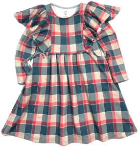 Sukienka 203-22 DRAGONFLY DRESS / CHECK PATTERN