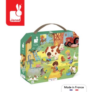Puzzle w walizce Dzień na farmie 24 el. 3 lata+ Janod J02603