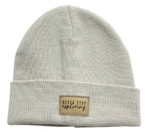 Czapka 269-22 BEANIE "NEVER STOP EXPLORING" / CAPPUCCINO