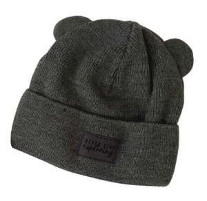 Czapka z uszami 288-22 BEANIE BEAR / DARK GRAY