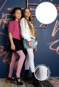 Rajstopki BRAID mikrofibra wzorzyste BIANCO