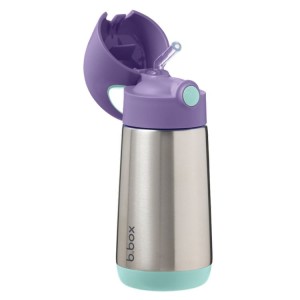 Stalowy bidon termiczny ze słomką 350 ml LILAC POP | b.box
