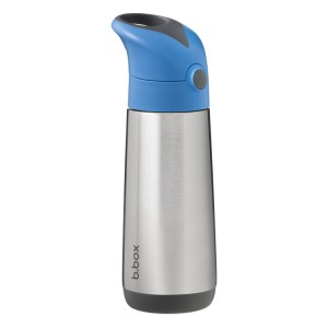 Stalowy bidon termiczny ze słomką 500 ml BLUE SLATE ( nowy WIĘKSZY model ) | b.box