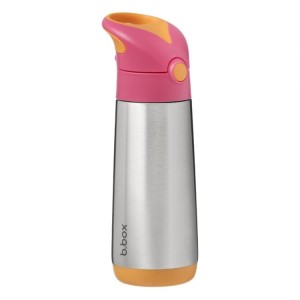 Stalowy bidon termiczny ze słomką 500 ml STRAWBERRY SHAKE ( nowy WIĘKSZY model ) | b.box