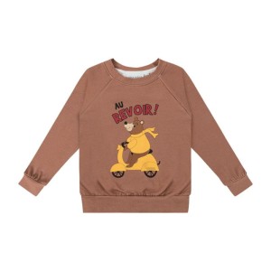 Bluza raglanowa MOTOMIŚ BRĄZOWY - MOTOBEAR BROWN / SWEATSHIRT