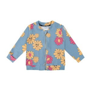Bomberka KWIATKI NIEBIESKIE - FLOWERS BLUE / BOMBER JACKET