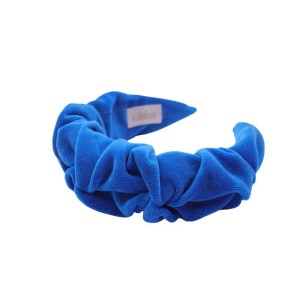 Opaska marszczona marszczULKa Velvet ROYAL BLUE