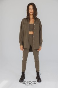 Spodnie KHAKI bez ściągaczy (do bluzo-koszuli) -50%