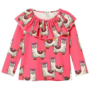 Bluzka Girl's Longsleeve PINK LAMA