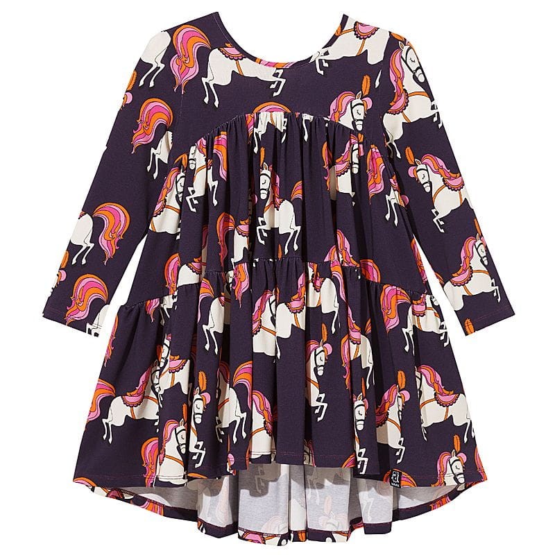 kukukid-wave dress navy blue horse-polkabubu.jpg