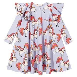 Sukienka Pompom Longsleeve Dress LILAC HORSE