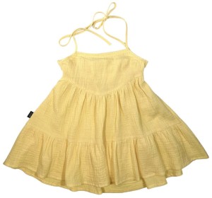 Sukienka 008-23 WINDY MUSLIN DRESS / YELLOW - GOTS