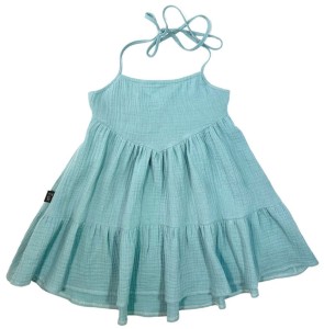 Sukienka 009-23 WINDY MUSLIN DRESS / MARITIME - GOTS