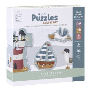 Little Dutch 2 lata+ Puzzle 6 elementów Sailors Bay LD4761
