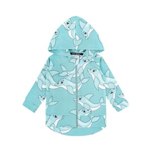 Bluza z kapturem DELFIN NIEBIESKI - DOLPHIN BLUE / HOODIE