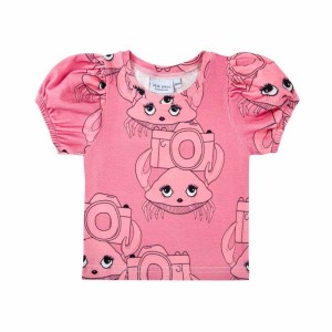 Krótka koszulka KRABIK RÓŻ - CRABI PINK / CROP TOP