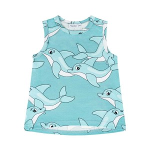 Tank Top DELFIN NIEBIESKI - DOLPHIN BLUE / TANK TOP