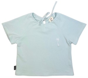 Koszulka 017-23 T-SHIRT - CRYSTAL BLUE / PALM - GOTS