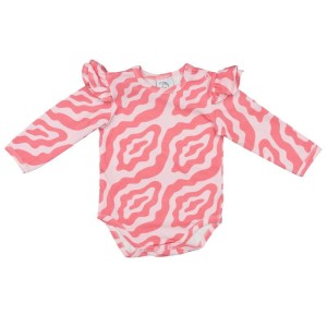 Body z falbankami PINK RIV długie