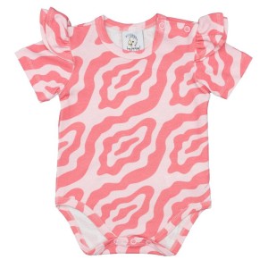 Body z falbankami PINK RIV krótkie