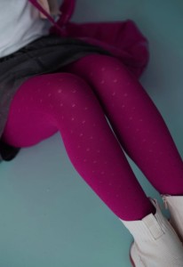 Rajstopki MARIETTA w kropki 120 den FUCHSIA