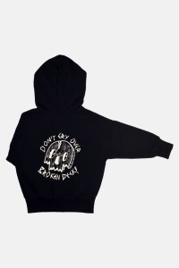 Bluza na zamek z kapturem BROKEN DECK BLACK HOODIE