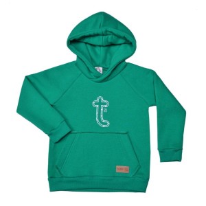 Bluza z kapturem hoodie GREEN "t" (mama&dziecko)
