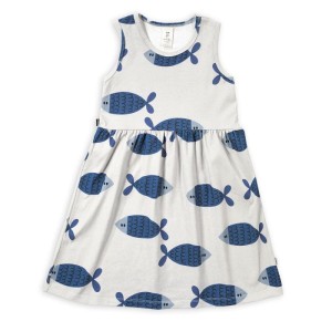 Sukienka FISH ON LIGHT GREY TANK DRESS