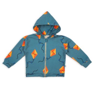 Bluza na zamek z kapturem KITE ON TURQUOISE ZIP HOODIE