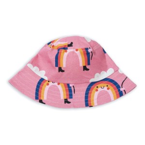 Kapelusz RAINBOW ON PINK BUCKET HAT