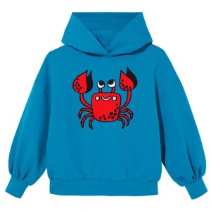 Bluza Oversized Hoodie BLUE crab
