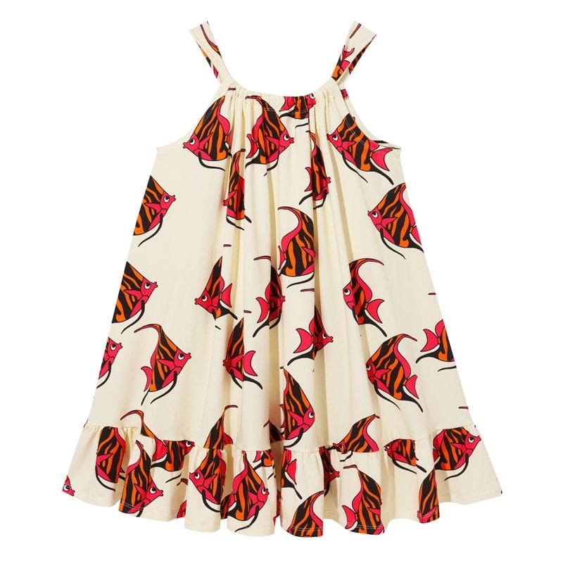 kukukid-bow dress beige orange pink fish-polkabubu-8.jpg