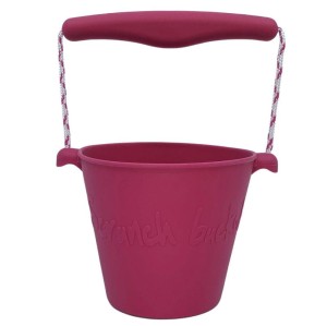 Scrunch 12 m+ Składane wiaderko Bucket WIŚNIOWY do wody i piasku
