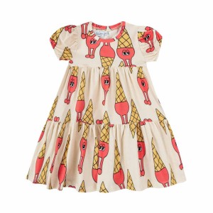 Sukienka bufiasta LODY JASNE - ICE CREAM LIGHT / PUFF DRESS