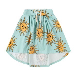 Spódnica midi SŁOŃCE NIEBIESKIE - SUN BLUE / MIDI SKIRT