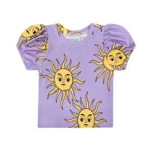 Krótka koszulka SŁOŃCE FIOLET - SUN PURPLE / CROP TOP