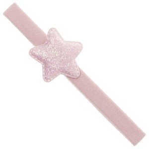 Opaska BROKATOWA GWIAZDKA jasny róż / Light Pink SIENA 211 10 7096 O