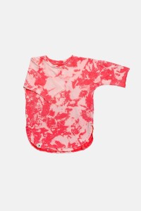 Koszulka 013 LONG ACID SPLASH TEE pink/dark pink