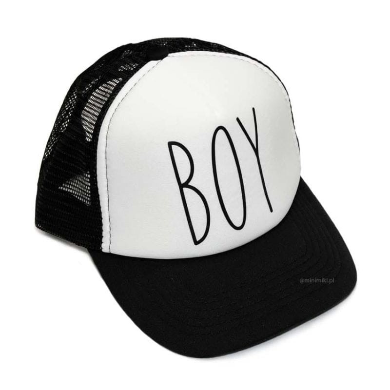 minimiki-czapka-z-daszkiem-Boy czarno-biała-polkabubu-2.jpg