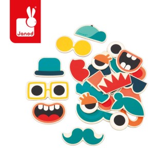 Magnesy mix and match Portrety 24 szt. 2 lata+ Janod J09644