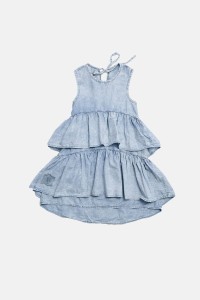 Sukienka 409 WAVE DRESS ACID BLUE light blue