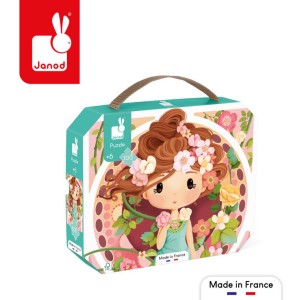 Janod 6 lat+ Puzzle w walizce Obraz inspirowany twórczością Muchy 100 el.