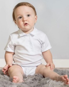 Body z kołnierzykiem BIAŁE krótki rękaw -50%