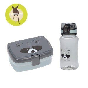Zestaw na lunch Lunchbox + Tritanowa butelka - bidon 460 ml About Friends Szop | Lassig