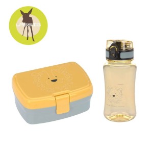 Zestaw na lunch Lunchbox + Tritanowa butelka - bidon 460 ml About Friends Lew | Lassig