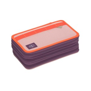 Piórnik potrójny z wyposażeniem Unique Rose - Neon - Orange | Lassig